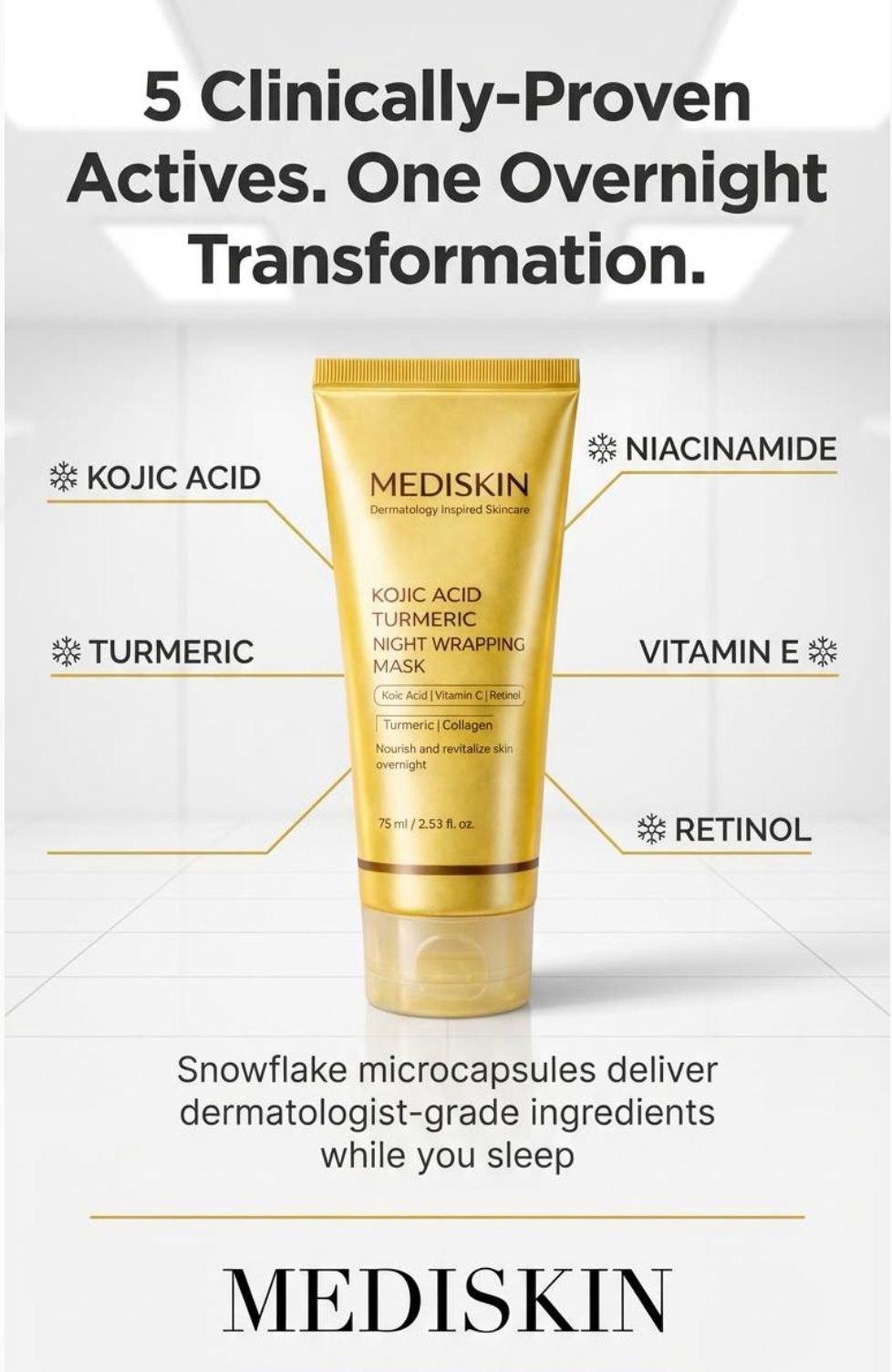 Mediskin Turmeric Overnight Wrapping Face Mask